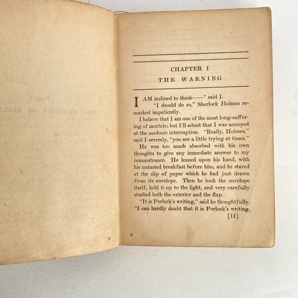 c1920 Sherlock Holmes Valley of Fear A Conan Doyle Hardbound Book Pub A.L. Burt - Picture 12 of 16